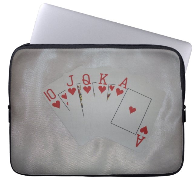 Heart Straight Flush, Laptop Sleeve (Front)