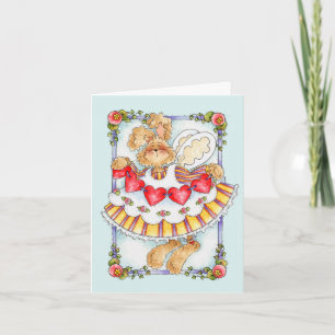Heart String Bunny - Valentine Card