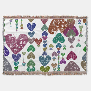 Heart strings throw blanket