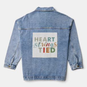 Heart strings tied denim jacket