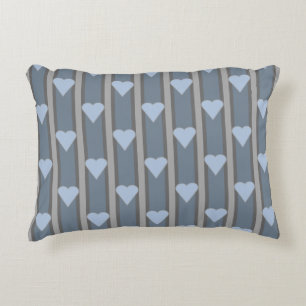 Heart Striped Decorative Cushion