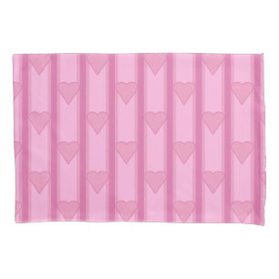 Heart Striped Pillowcase