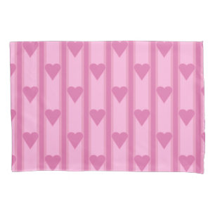 Heart Striped Pillowcase