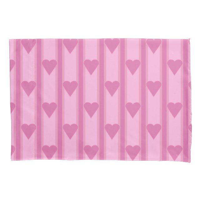 Heart Striped Pillowcase (Front)