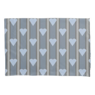 Heart Striped Pillowcase