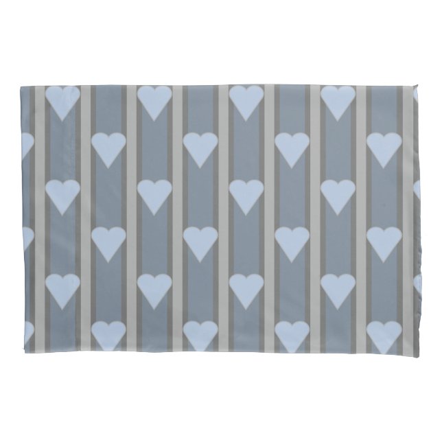 Heart Striped Pillowcase (Front)