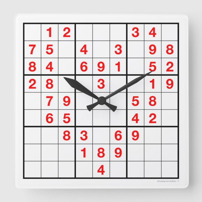 Heart Sudoku Clock with downloadable puzzle (Front)