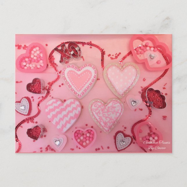 Heart Sugar Cookies by Gourmet Treats By Cassie Postcard (Front)