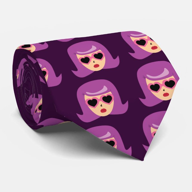 Heart Sunglasses Tie (Rolled)