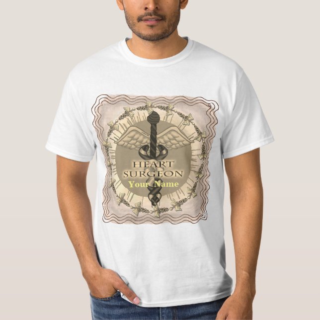 Heart Surgeon Caduceus doctor T-Shirt (Front)