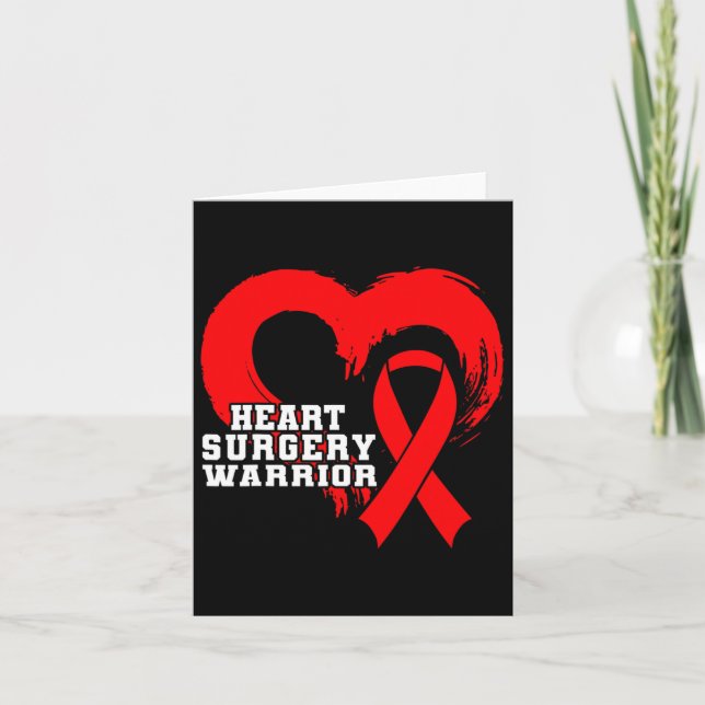 Heart Surgery Byp Awareness Heart Heart Surgery  Card (Front)
