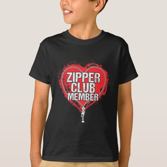 Heart Surgery Humour Funny Zipper Club Member  T-Shirt (Front)