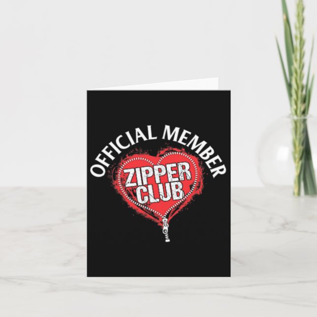 Heart Surgery Official Zipper Club Member Gift  Card (Front)