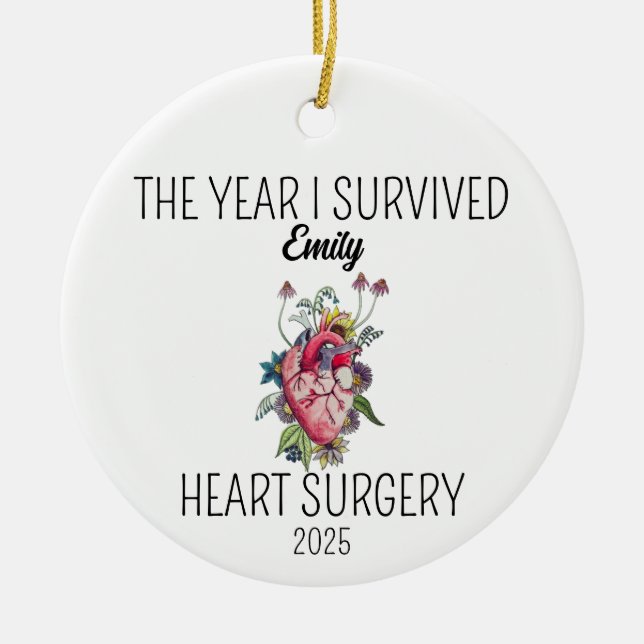  Heart Surgery Ornament , Heart Warrior Christmas  (Front)