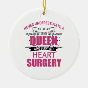 Heart Surgery Recovery For Women Ceramic Tree Decoration