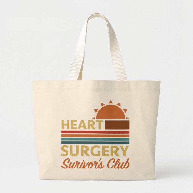 Heart Surgery Recovery Humour Large Tote Bag (Front)