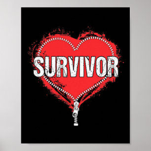 Heart Surgery Survivor Cardiac New Life Gift Poster