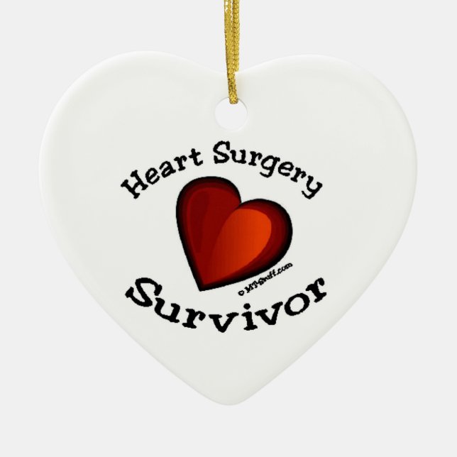 Heart Surgery Survivor Ceramic Tree Decoration (Front)