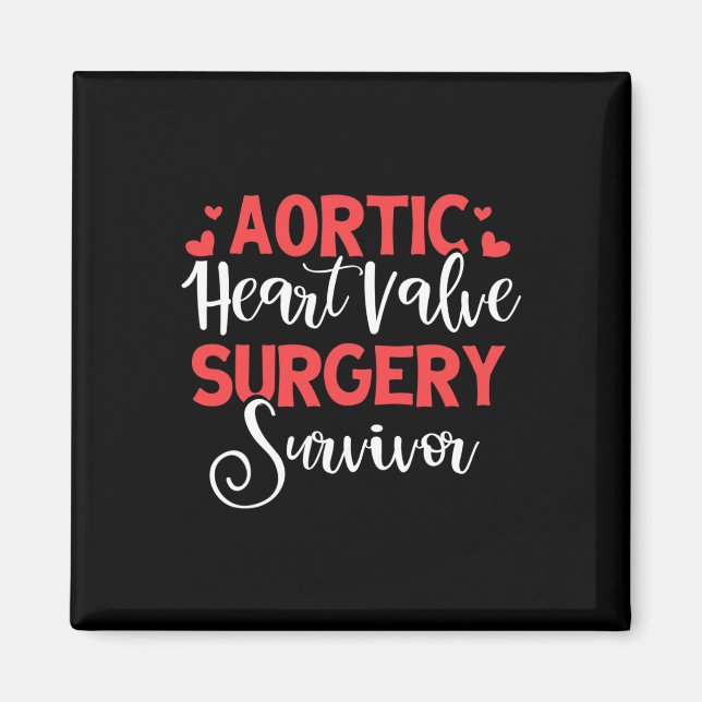Heart Surgery Survivor Heart Disease Awareness Gif Magnet (Front)
