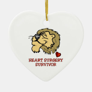 Heart Surgery Survivor Lion Ceramic Tree Decoration