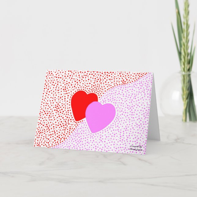 Heart Surprise Horizontal Greeting Card (Front)