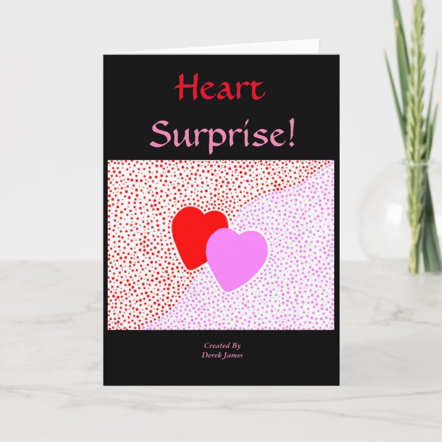Heart Surprise Vertical Greeting Card (Front)