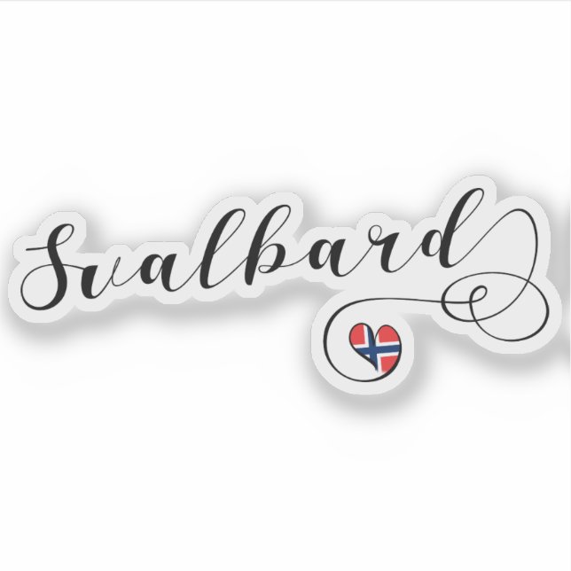 Heart Svalbard Flag, Spitsbergen, Norway (Front)