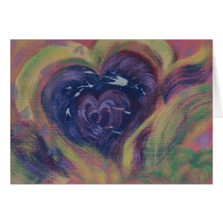 Heart Swimming With Love - Hand-Painted Card