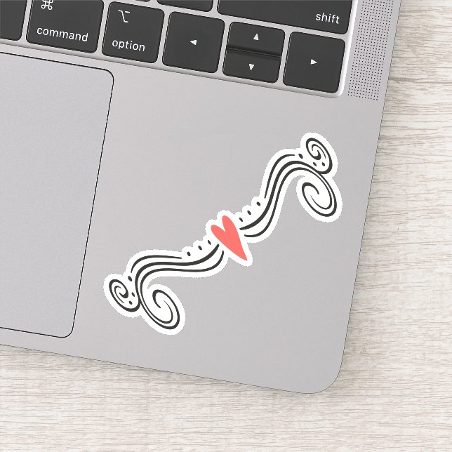Heart Swirl Decal (Detail)