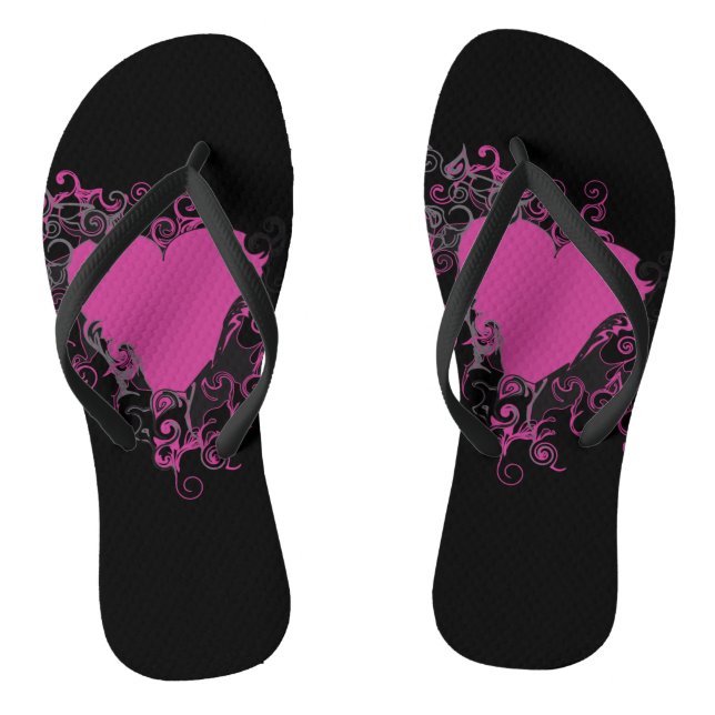 Heart Swirl Flip Flops (Footbed)