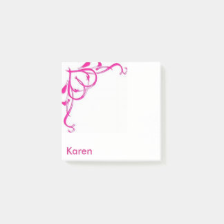 Heart Swirl Personalised - Post-it Notes