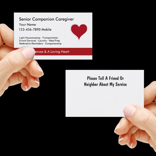 Heart Symbol Caregiver Business Cards (Creator Uploaded)
