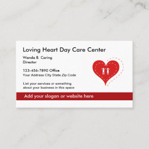 Heart Symbol Day Care Centre And Family Services Business Card