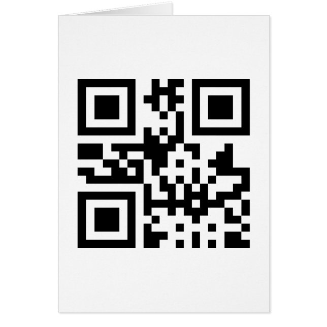 Heart ♥ Symbol -- QR Code Greeting Card (Front)