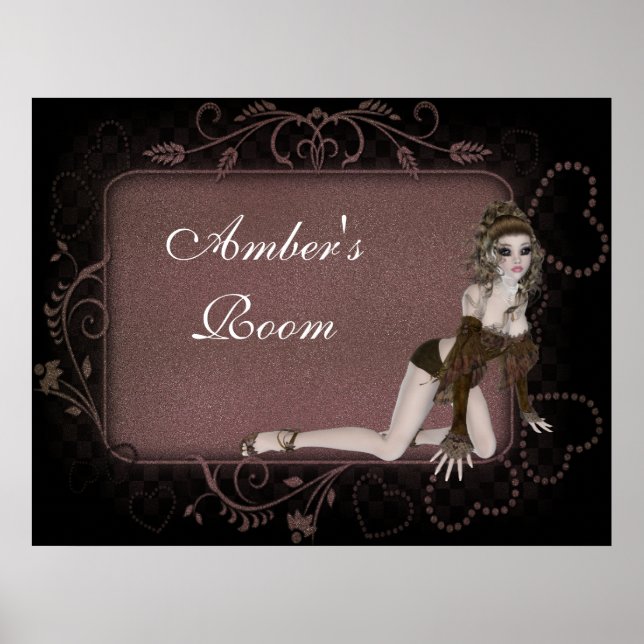 Heart Tag Elf Design - Customisable Fantasy Print (Front)