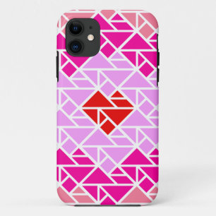 Heart Tangram Card iPhone 11 Case