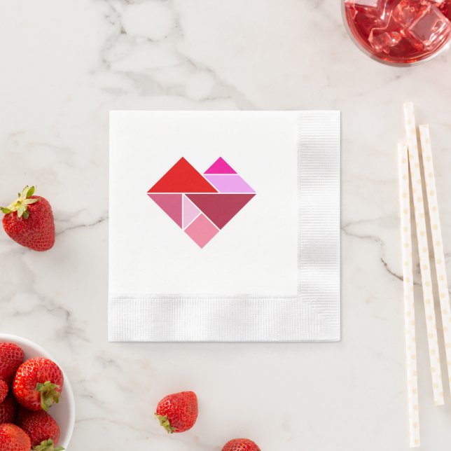 Heart Tangram Napkin (Insitu)