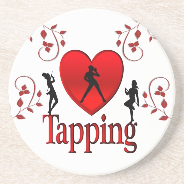  Heart Tapping  Dance Design Coaster (Front)
