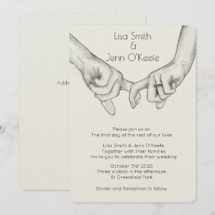 Heart Tattoo Hand Drawing Wedding Invitation
