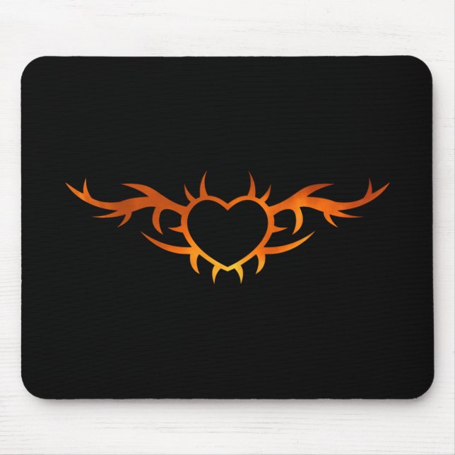 Heart Tattoo Mouse Mat (Front)