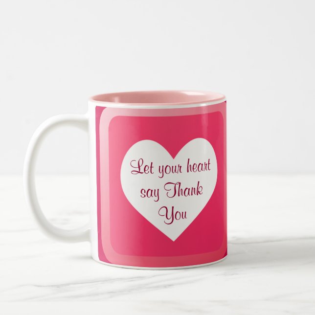 Heart Thank You mugs (Left)