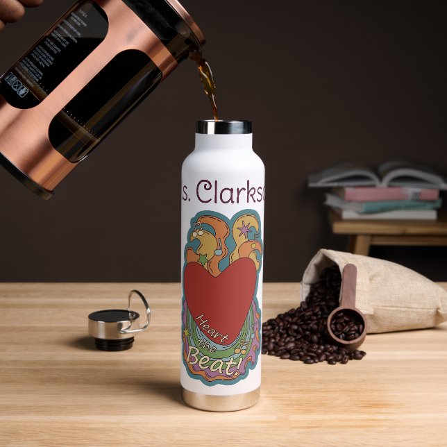 Heart the Beat: Doodles for Music Lovers Water Bottle (Coffee)