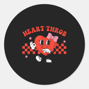 Heart Throb 67 Valentines Day Six Seven Meme Girls Classic Round Sticker