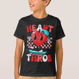 Heart Throb Retro Groovy Valentine Men Boy Kid Tod T-Shirt