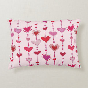 Heart Tiles Decorative Cushion