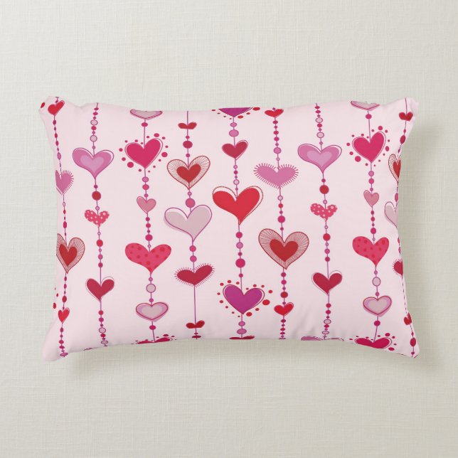 Heart Tiles Decorative Cushion (Front)