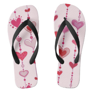 Heart Tiles Flip Flops