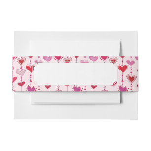 Heart Tiles Invitation Belly Band