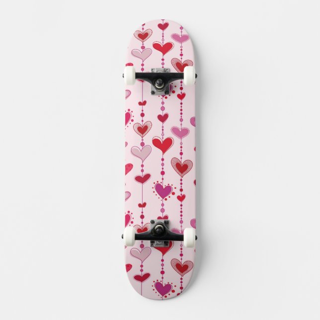 Heart Tiles Skateboard (Front)
