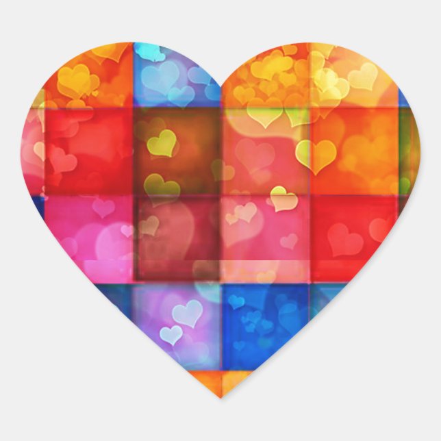 Heart Tiles Sticker (Front)